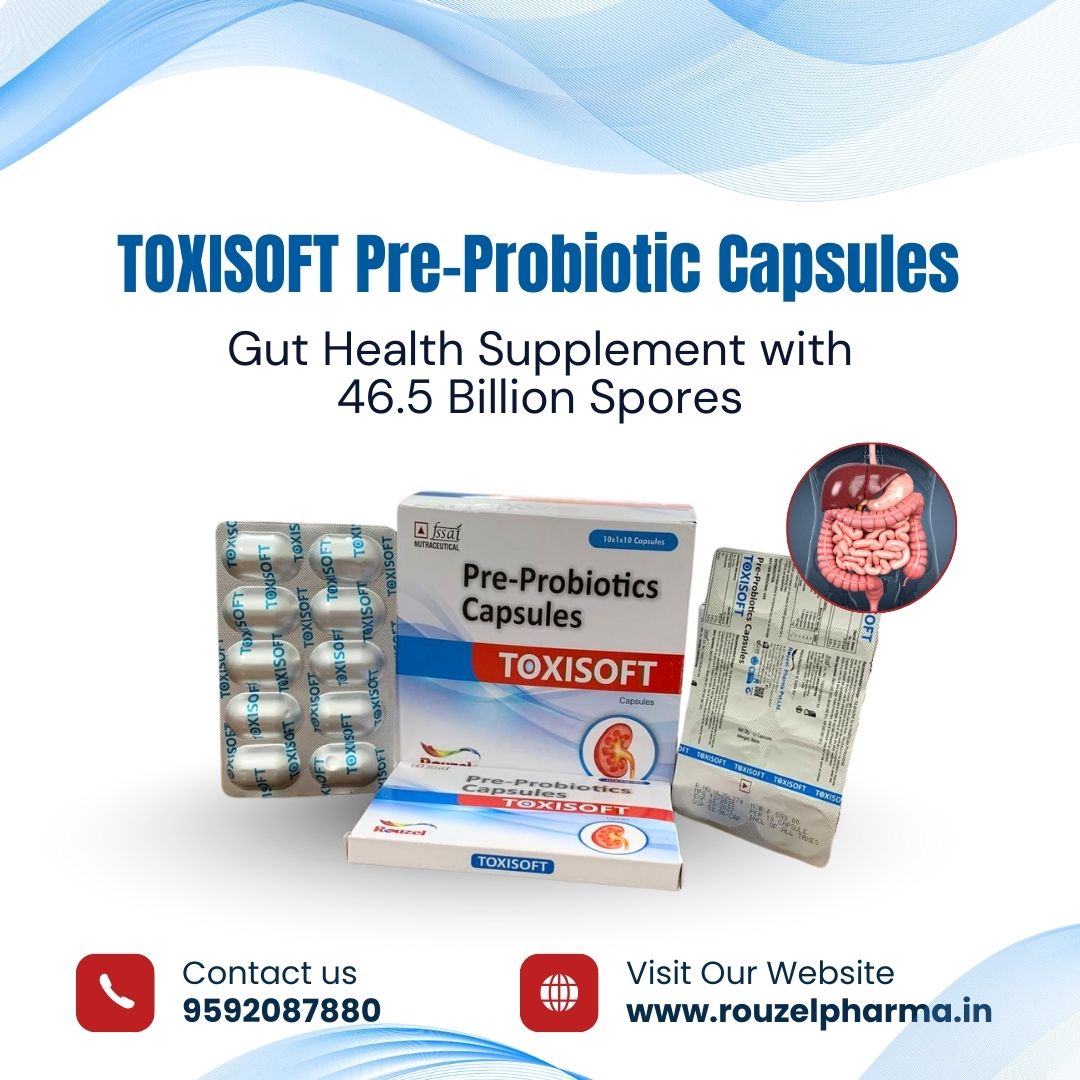 Rouzel Pharma Introduces TOXISOFT Pre-Probiotic Capsules – Gut Health Supplement with 46.5 Billion Spores